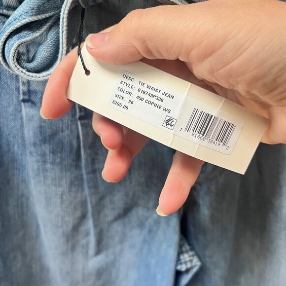 La Vie‎ Rebecca Taylor Women's Tie Waist Jean 26 Light Wash Denim - Picture 4 of 6